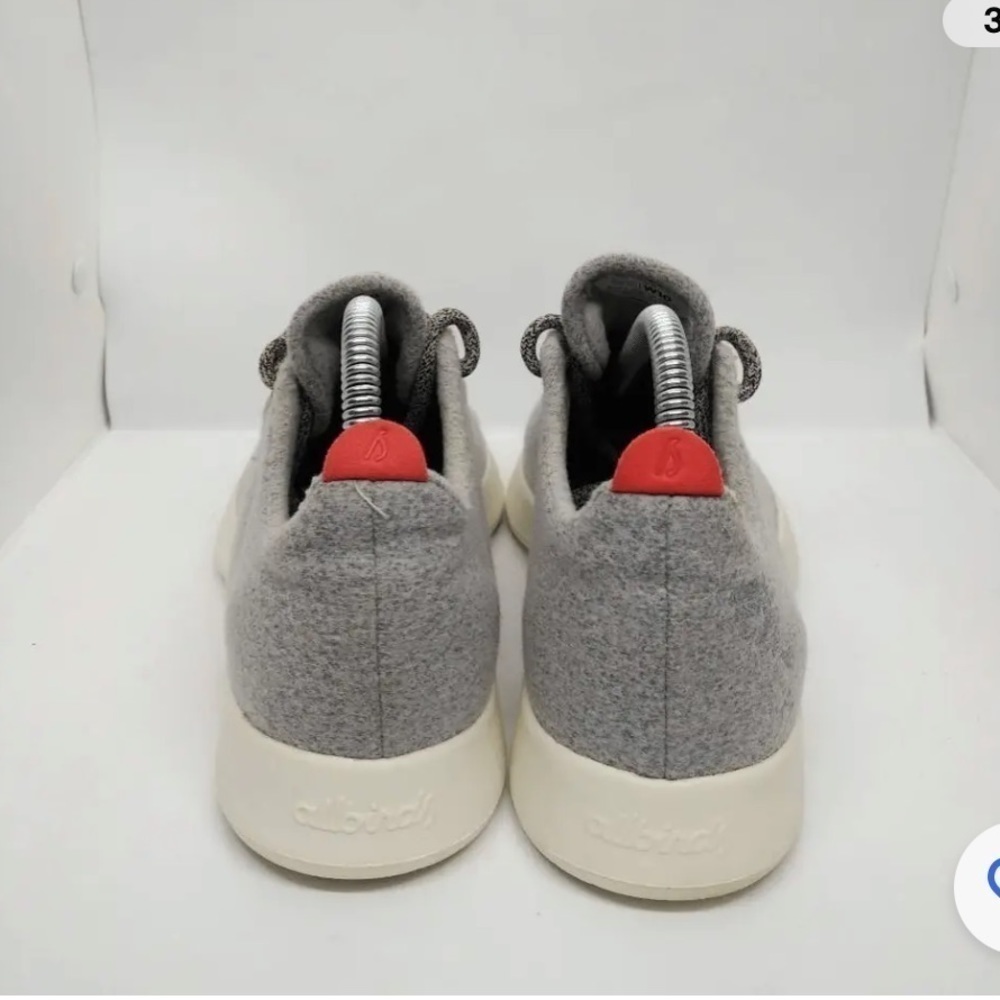 Allbirds Merino Wool Runners Casual Sneakers Shoes Grey Orange Size 10 - Picture 8 of 10